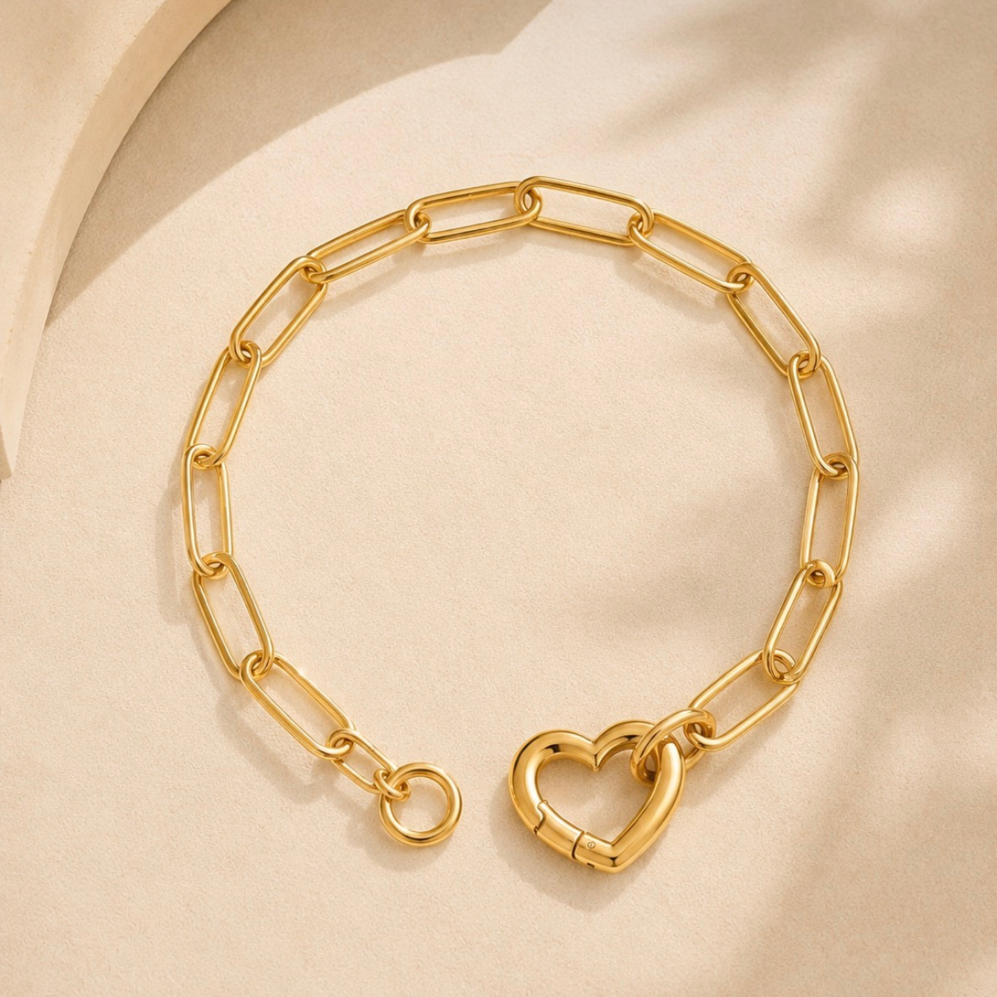Heartlink Paperclip Bracelet