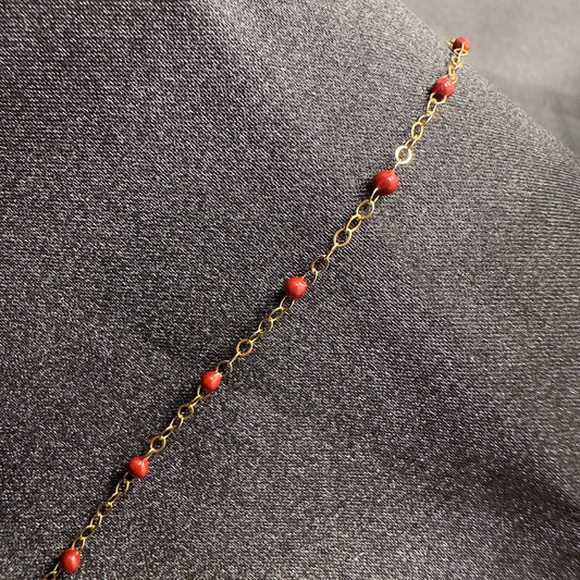 Vinho Esmalte Gold-Filled Chain